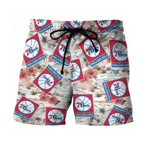 PHILADELPHIA 76ERS BASKETBALL BEACH SHORTS