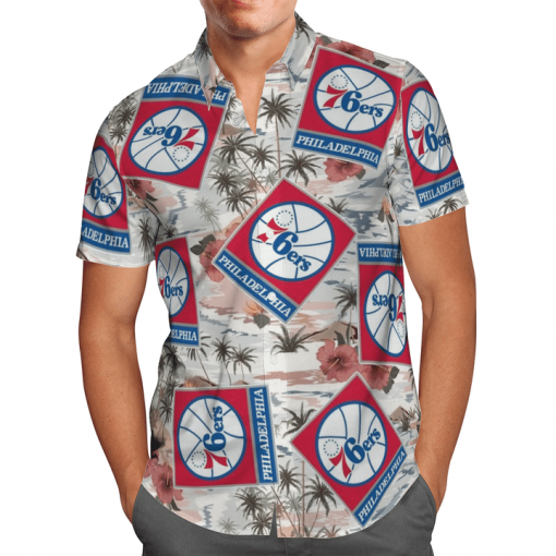 PHILADELPHIA 76ERS BASKETBALL HAWAIIAN SHIRT