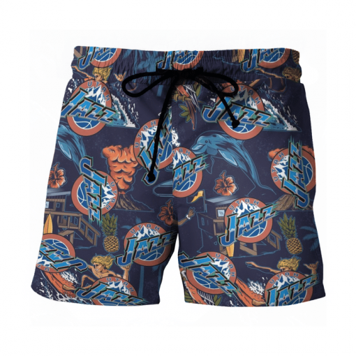 UTAH JAZZ BASKETBALL BEACH SHORTS