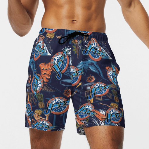 UTAH JAZZ BASKETBALL BEACH SHORTS