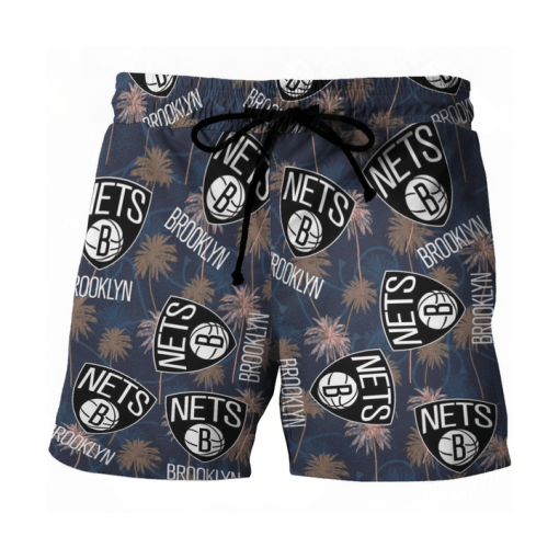 BROOKLYN NETS BASKETBALL BEACH SHORTS