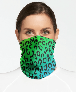 RAINBOW LEOPARD FACE MASK NECK GAITER