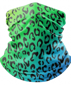 RAINBOW LEOPARD FACE MASK NECK GAITER