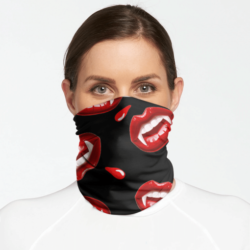 VAMP LIPS FACE MASK NECK GAITER