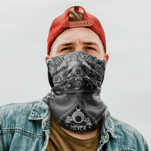 NEVER TRUST THE LIVING FABRIC FACE MASK NECK GAITER