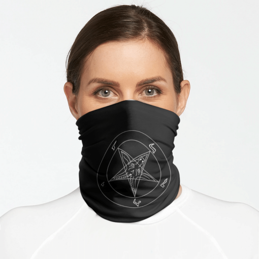 SIGIL OF BAPHOMET FACE MASK NECK GAITER