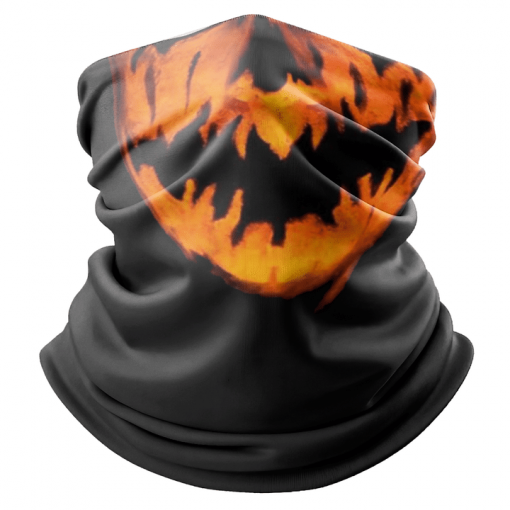 JACK-O-LANTERN PUMPKIN FACE MASK NECK GAITER