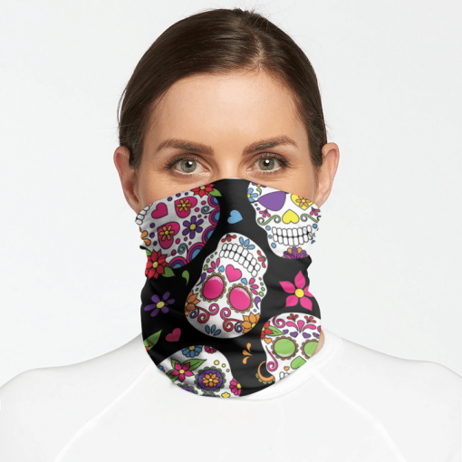 DAY OF THE DEAD FACE MASK NECK GAITER