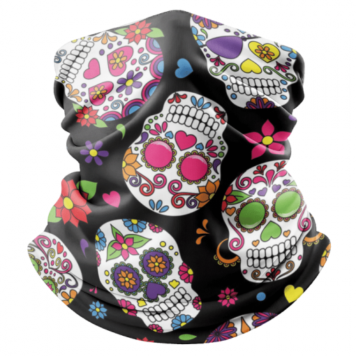 DAY OF THE DEAD FACE MASK NECK GAITER