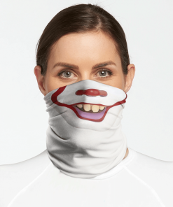 DANCING CLOWN FACE MASK NECK GAITER