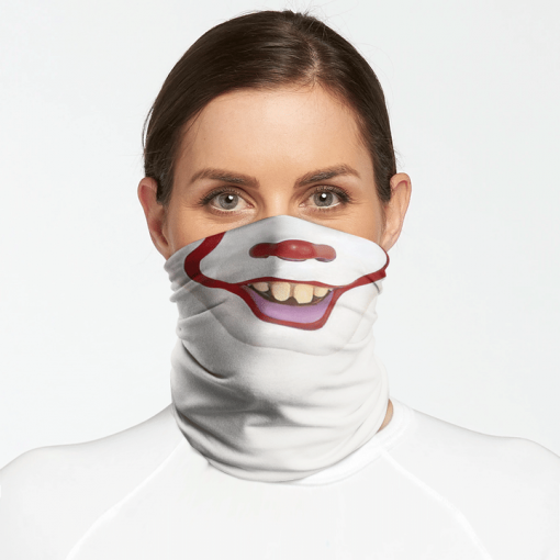 DANCING CLOWN FACE MASK NECK GAITER