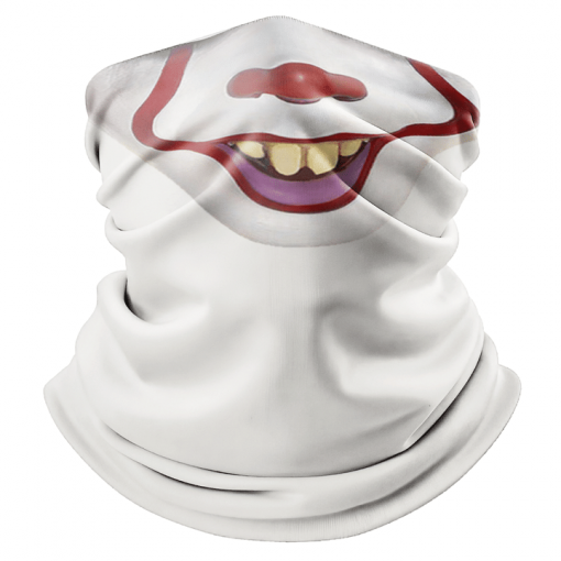 DANCING CLOWN FACE MASK NECK GAITER