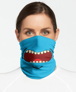 MEESEEKS HAPPY FACE MASK NECK GAITER