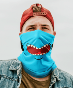 MEESEEKS HAPPY FACE MASK NECK GAITER