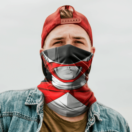 RED RANGER FACE MASK NECK GAITER