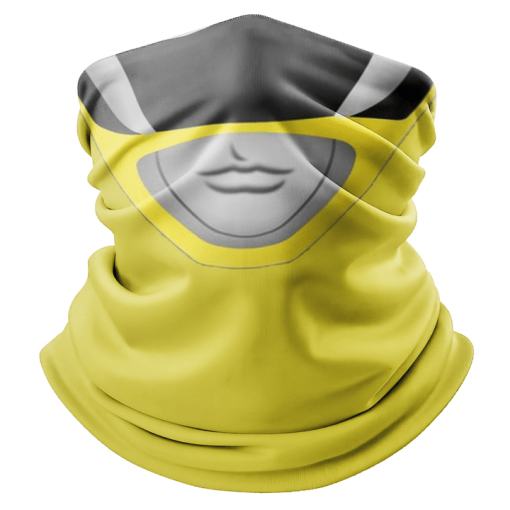 YELLOW RANGER FACE MASK NECK GAITER