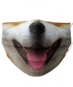 AKITA DOG LOVER FUNNY FACE PET PORTRAIT FACE MASK CUTE PUPPY ANIMALS
