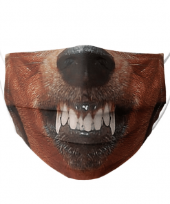 BADGER DOG AGGRESSIVE LOOKING ANGRY FACE MASK