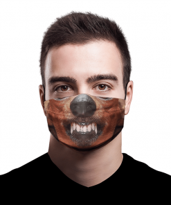 BADGER DOG AGGRESSIVE LOOKING ANGRY FACE MASK