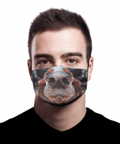 BLOODHOUND DOG LOVER FUNNY FACE PET PORTRAIT FACE MASK