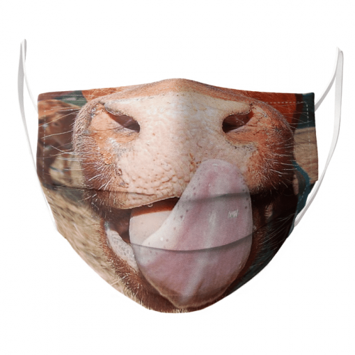 COW LICKING LOVER FUNNY FACE CUTE FACE MASK