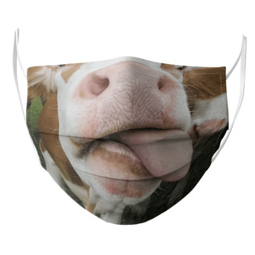 COW LOVER FUNNY FACE MILK PET CUTE ANIMALS GIFTS WITH TONGUE LICKING MASK