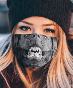 DOG OF BREED ROTTWEILER AGGRESSIVE LOOKING ANGRY FACE MASK