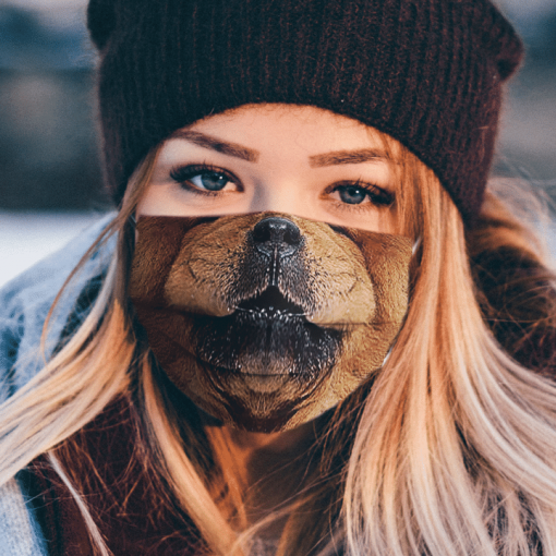 GROWLING COOL CHOW CHOW DOG FACE MASK