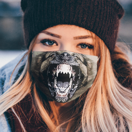 KILLER DOG VIOLENT ANGRY BARING TEETH FACE MASK