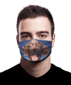 LABRADOR BROWN PORTRAIT SHOWING TEETH FIT YOUR FACE AND NOSE FACE MASK