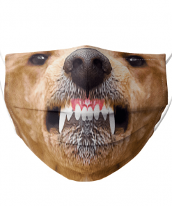 POODLE SNARLING SHOWING TEETH ANGRY FACE MASK