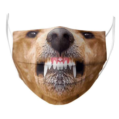 POODLE SNARLING SHOWING TEETH ANGRY FACE MASK