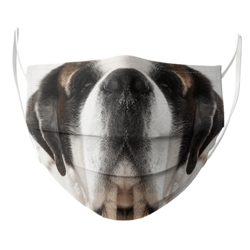 SAINT BERNARD DOG LOVER FUNNY FACE MASK