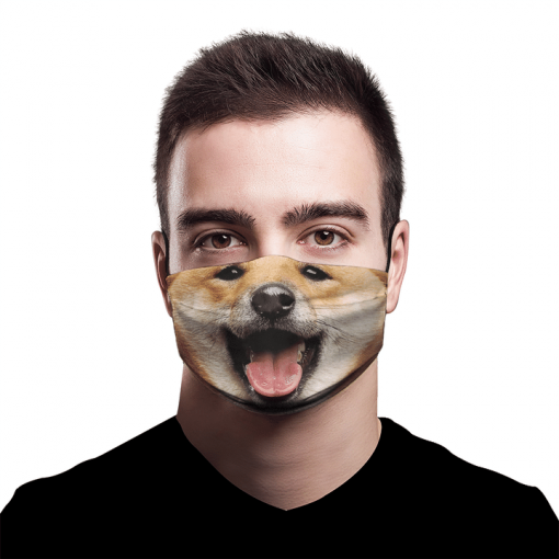 SHIBA INU DOG LOVER FUNNY FACE MASK