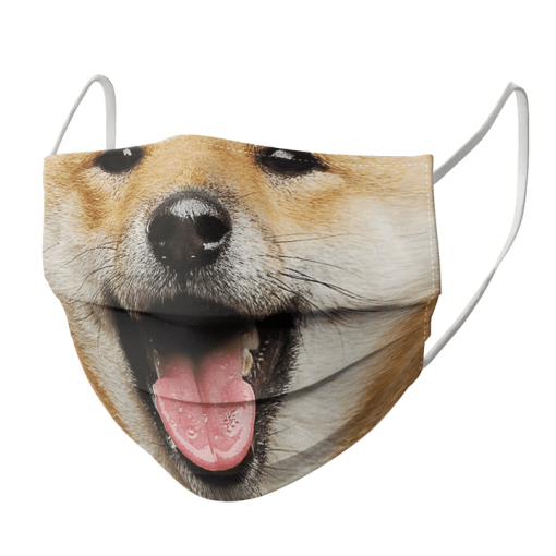 SHIBA INU DOG LOVER FUNNY FACE MASK