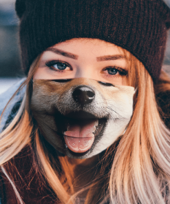 SHIBA INU DOG LOVER FUNNY FACE MASK