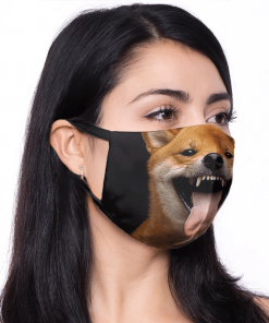 SHIBA INU DOG LOVER FUNNY FACE PET JAPAN FACE MASK