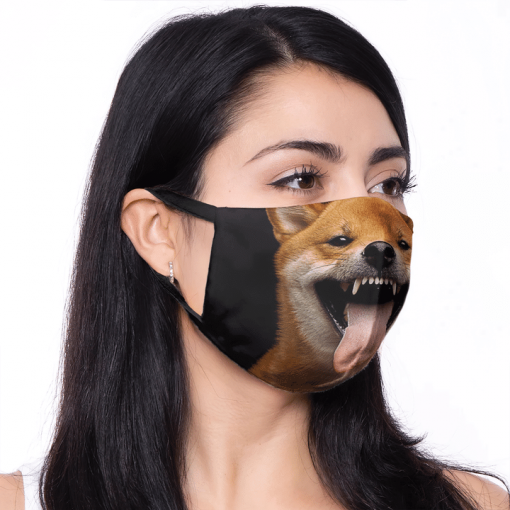 SHIBA INU DOG LOVER FUNNY FACE PET JAPAN FACE MASK