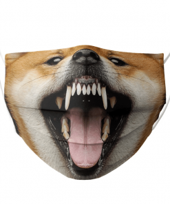 SHIBA INU DOG LOVER FUNNY FACE PET PORTRAIT FACE MASK