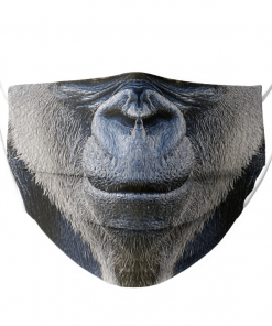 SILVERBACK WESTERN LOWLAND GORILLA SMILES FACE MASK