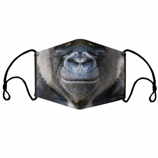 SILVERBACK WESTERN LOWLAND GORILLA SMILES FACE MASK