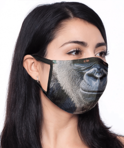 SILVERBACK WESTERN LOWLAND GORILLA SMILES FACE MASK