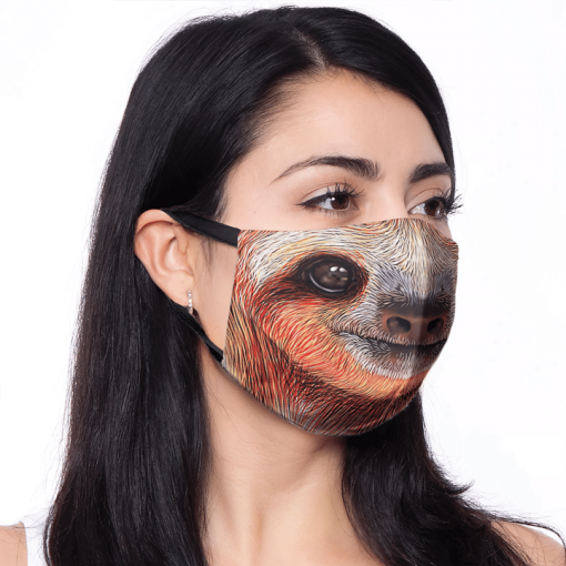 SLOTH FUN FACE SLOWLY LOVER FUNNY FACE MASK