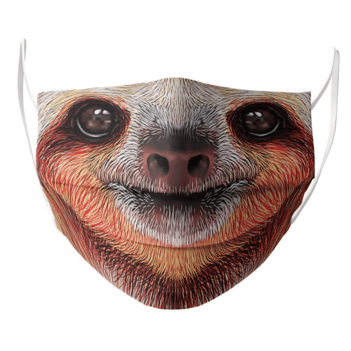 SLOTH FUN FACE SLOWLY LOVER FUNNY FACE MASK