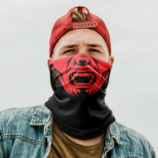 RED DEVIL FACE MASK NECK GAITER