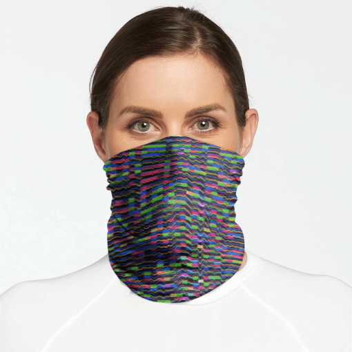 LIFE'S A GLITCH FACE MASK NECK GAITER