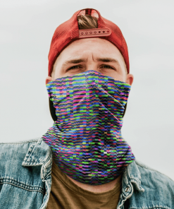 LIFE'S A GLITCH FACE MASK NECK GAITER