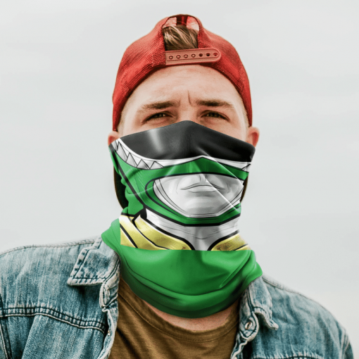 GREEN RANGER FACE MASK NECK GAITER