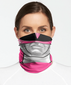 PINK RANGER FACE MASK NECK GAITER