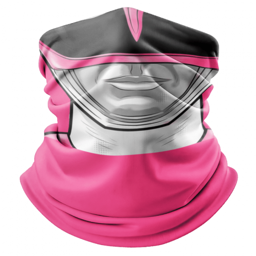 PINK RANGER FACE MASK NECK GAITER